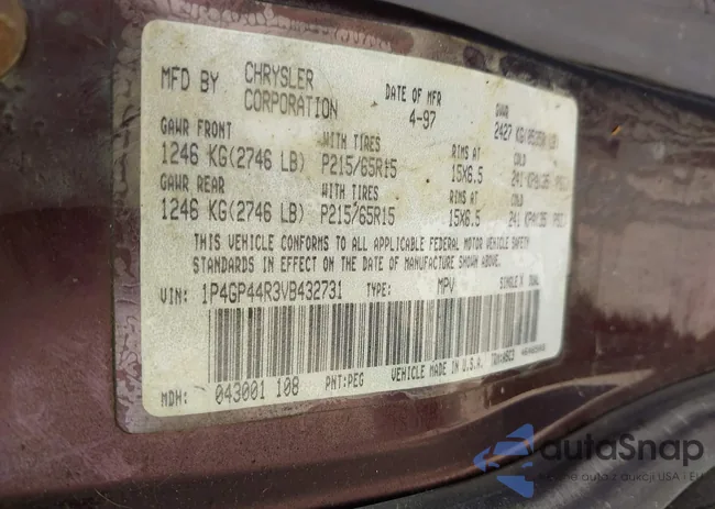 1P4GP44R3VB432731: 42972659