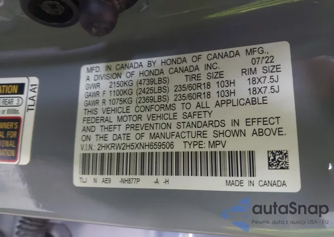 2HKRW2H5XNH659506: 42972662