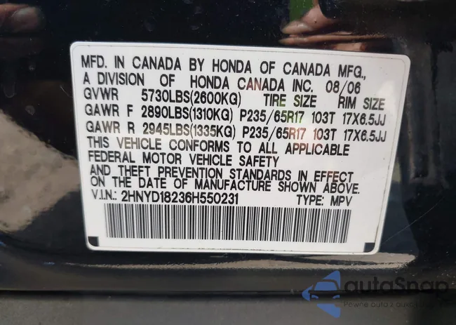 2HNYD18236H550231: 42972667