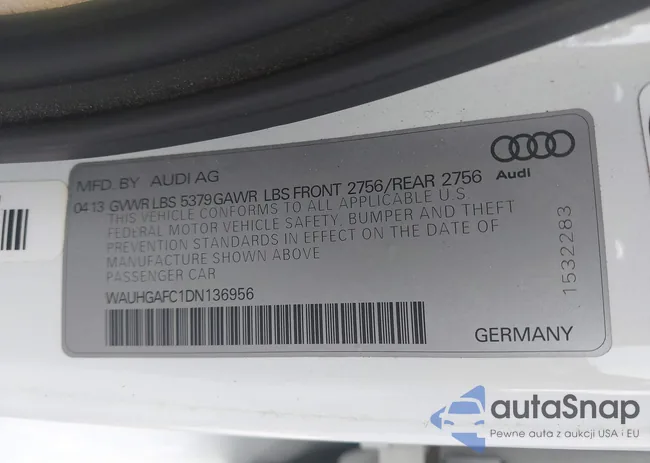 WAUHGAFC1DN136956: 42972746