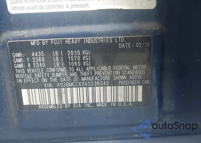 4S3BMCC62A3236342: 42972788