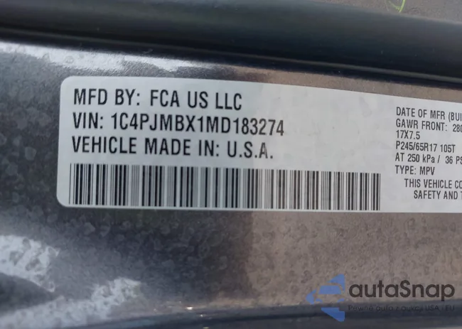 1C4PJMBX1MD183274: 42972836