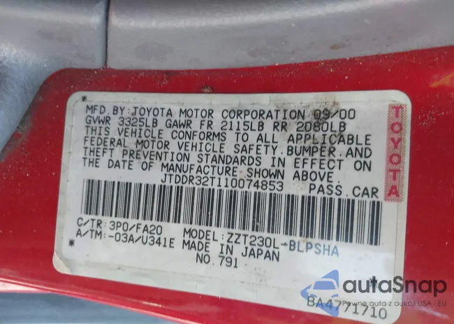 JTDDR32T110074853: 42972851