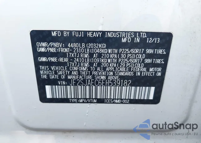 JF2SJAEC6EH539182: 42972019