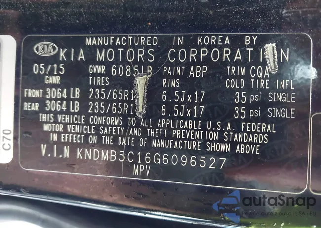 KNDMB5C16G6096527: 42972334