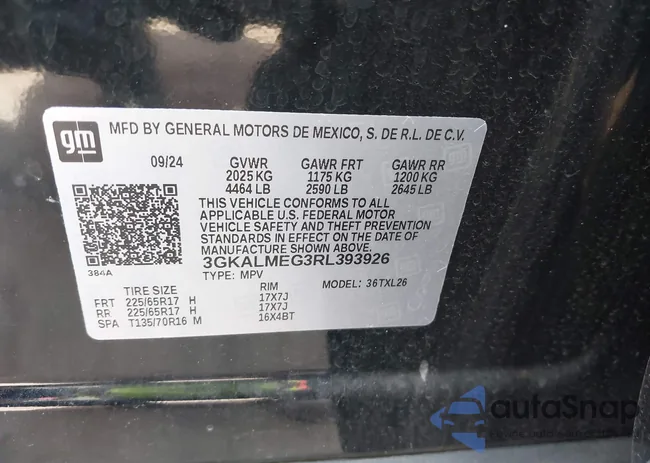 3GKALMEG3RL393926: 42973380