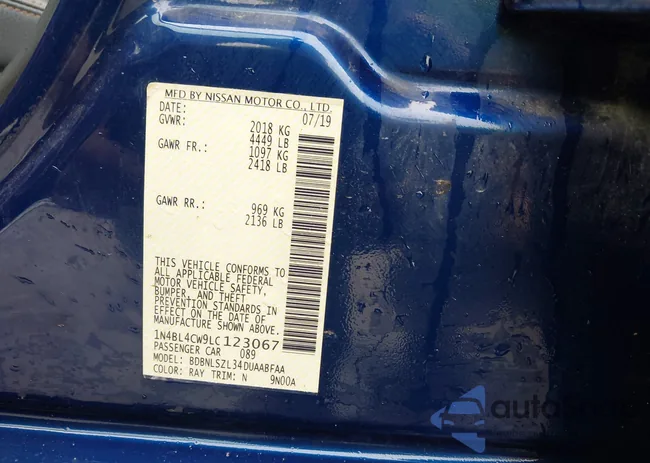 1N4BL4CW9LC123067: 42973409