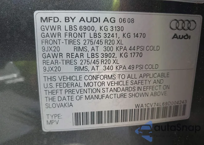 WA1CV74L69D004243: 42973632