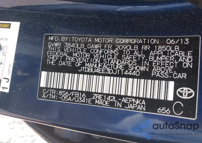 JTDBU4EE3DJ114440: 42973831