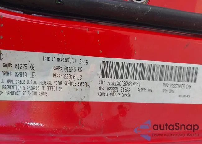 2C3CDXCT3GH214541: 42973833