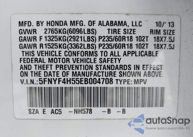 5FNYF4H55EB004708: 42973863