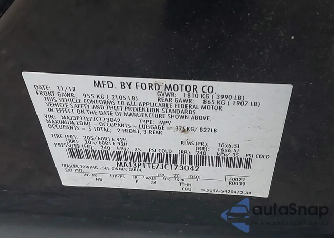 MAJ3P1TE7JC173042: 42973944