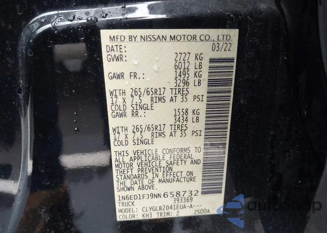 1N6ED1FJ9NN658732: 42973005