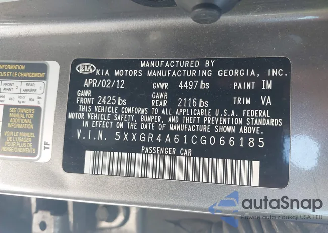 5XXGR4A61CG066185: 42973370