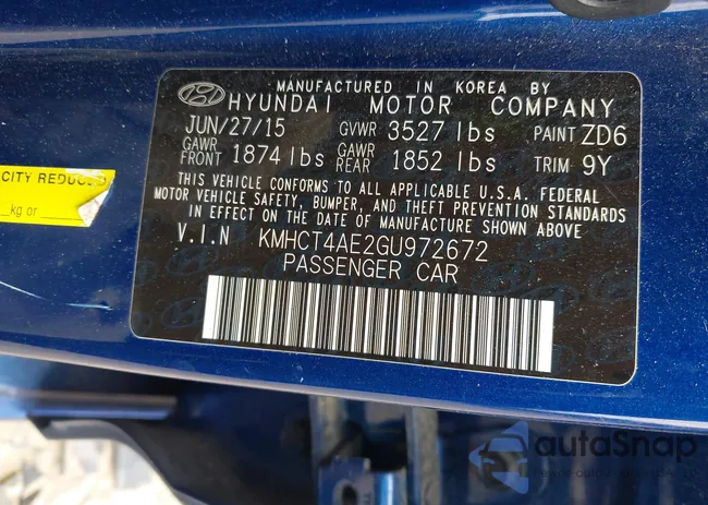 KMHCT4AE2GU972672: 42974506