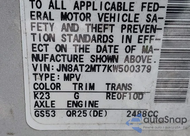 JN8AT2MT7KW500379: 42974773