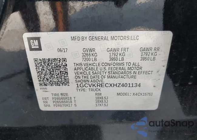 1GCVKRECXHZ401134: 42974829