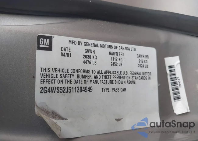 2G4WS52J511304949: 42975418