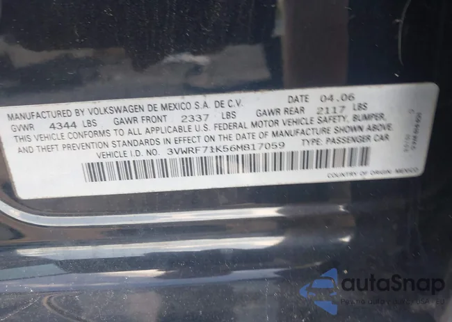 3VWRF71K56M817059: 42975497