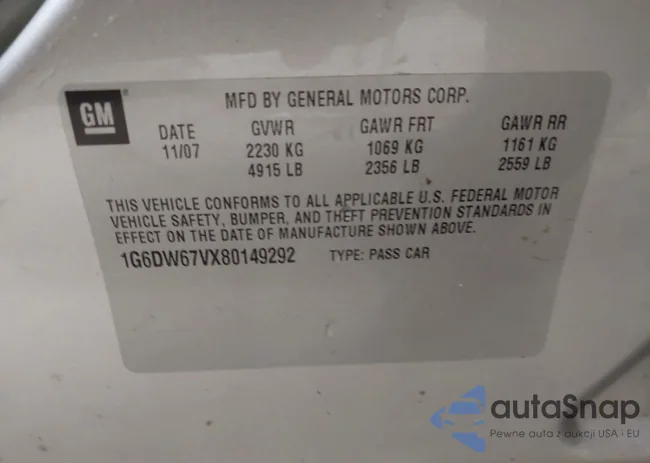 1G6DW67VX80149292: 42975615