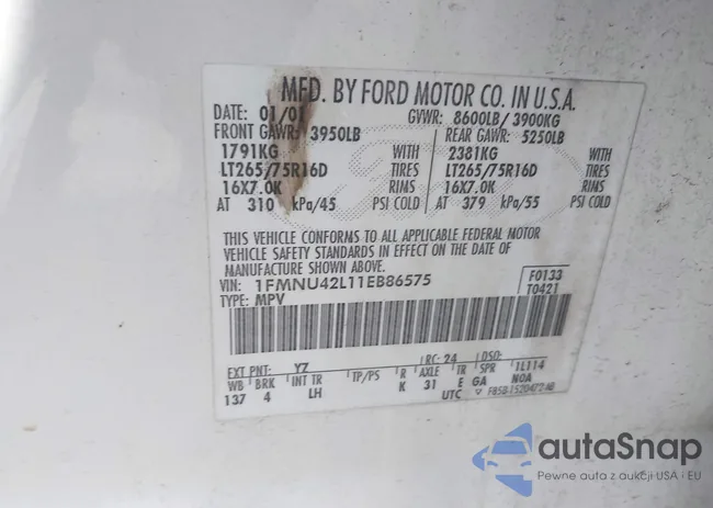 1FMNU42L11EB86575: 42975658