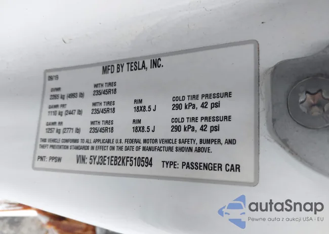 5YJ3E1EB2KF510594: 42975849