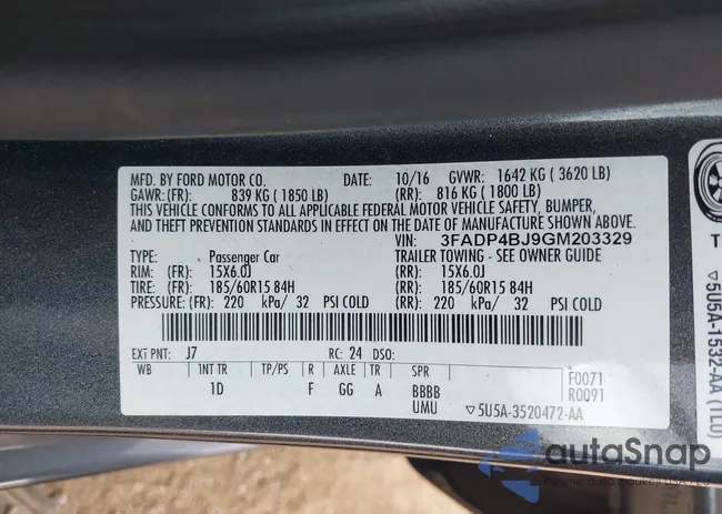 3FADP4BJ9GM203329: 42975901