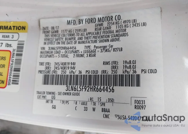 3LN6L5F92HR664456: 42975921