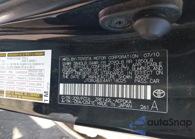 JTDBU4EE4A9118025: 42975013