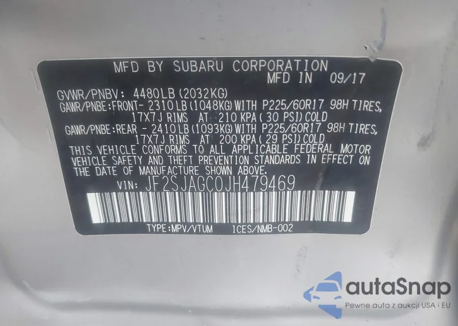 JF2SJAGC0JH479469: 42975211