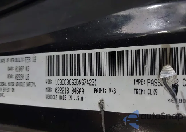 1C3CCBCG3DN674231: 42976550