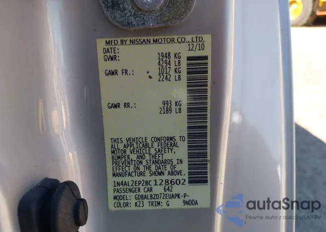 1N4AL2EP2BC128602: 42976102