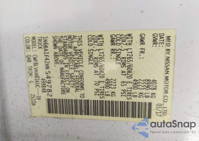 1N6BA1F42HN549782: 42976192