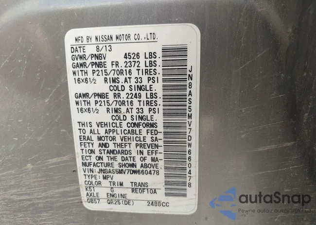 JN8AS5MV7DW660478: 42976311