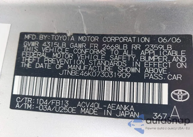 JTNBE46K073031909: 42977267