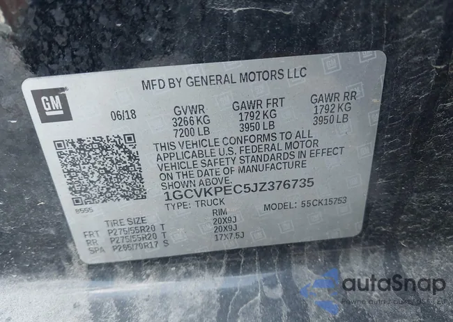 1GCVKPEC5JZ376735: 42978107