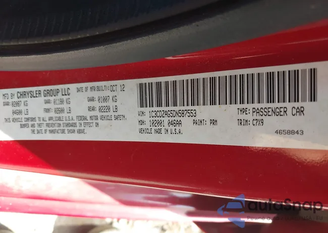 1C3CDZAG5DN587553: 42978336