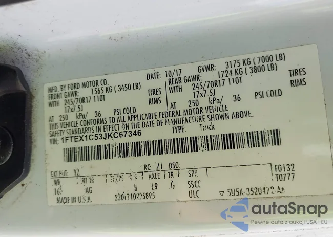 1FTEX1C53JKC67346: 42979789