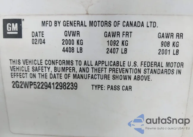 2G2WP522941298239: 42979835