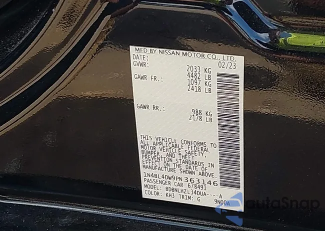 1N4BL4DW9PN363146: 42979005