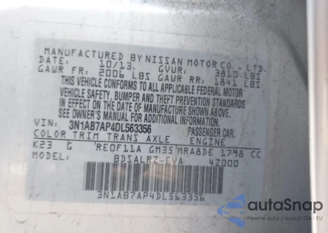 3N1AB7AP4DL563356: 42979312