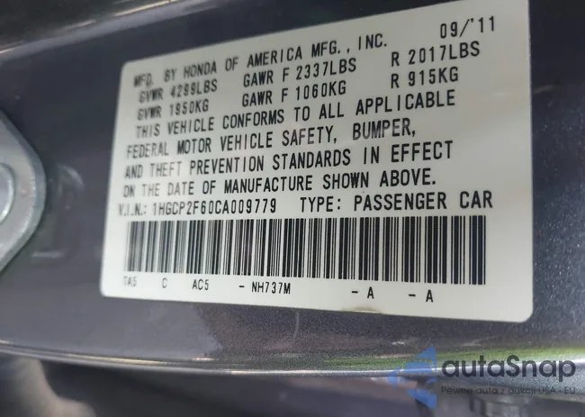 1HGCP2F60CA009779: 42980439