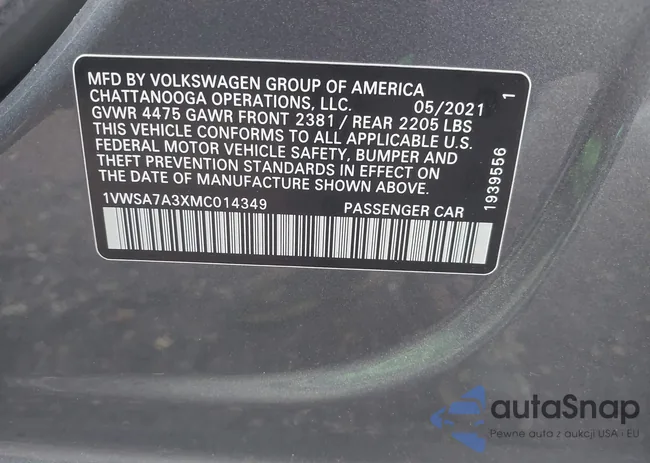 1VWSA7A3XMC014349: 42980895