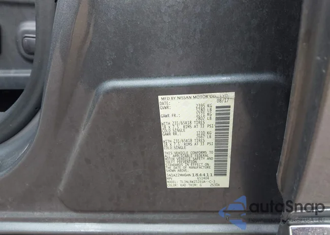 5N1AZ2MH6HN184411: 42980938