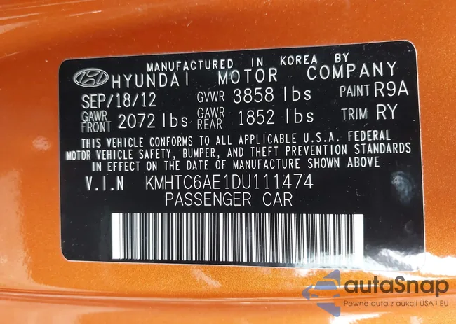 KMHTC6AE1DU111474: 42981370