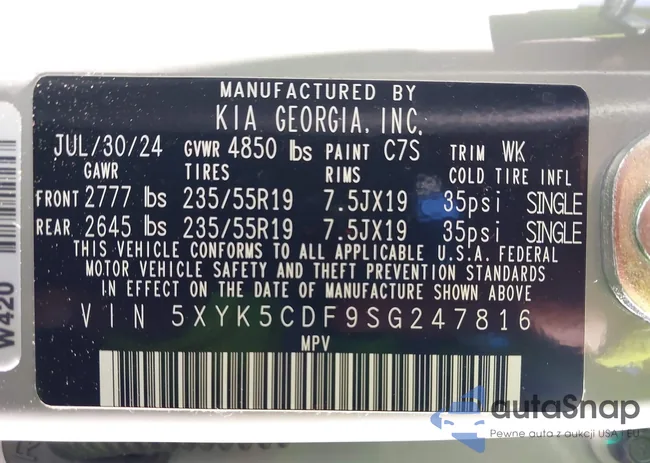 5XYK5CDF9SG247816: 42981399