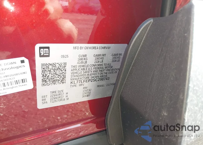 KL77LFEP2SC298743: 42981519