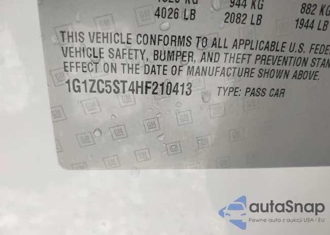 1G1ZC5ST4HF210413: 42981642