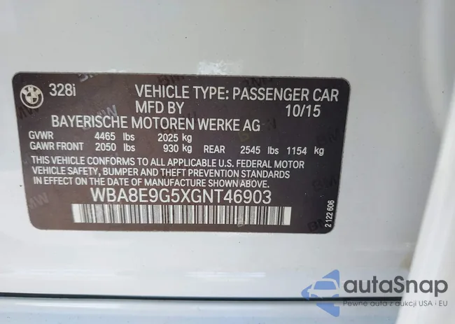 WBA8E9G5XGNT46903: 42981658