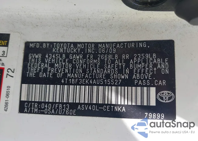 4T1BF3EK4AU515527: 42981864